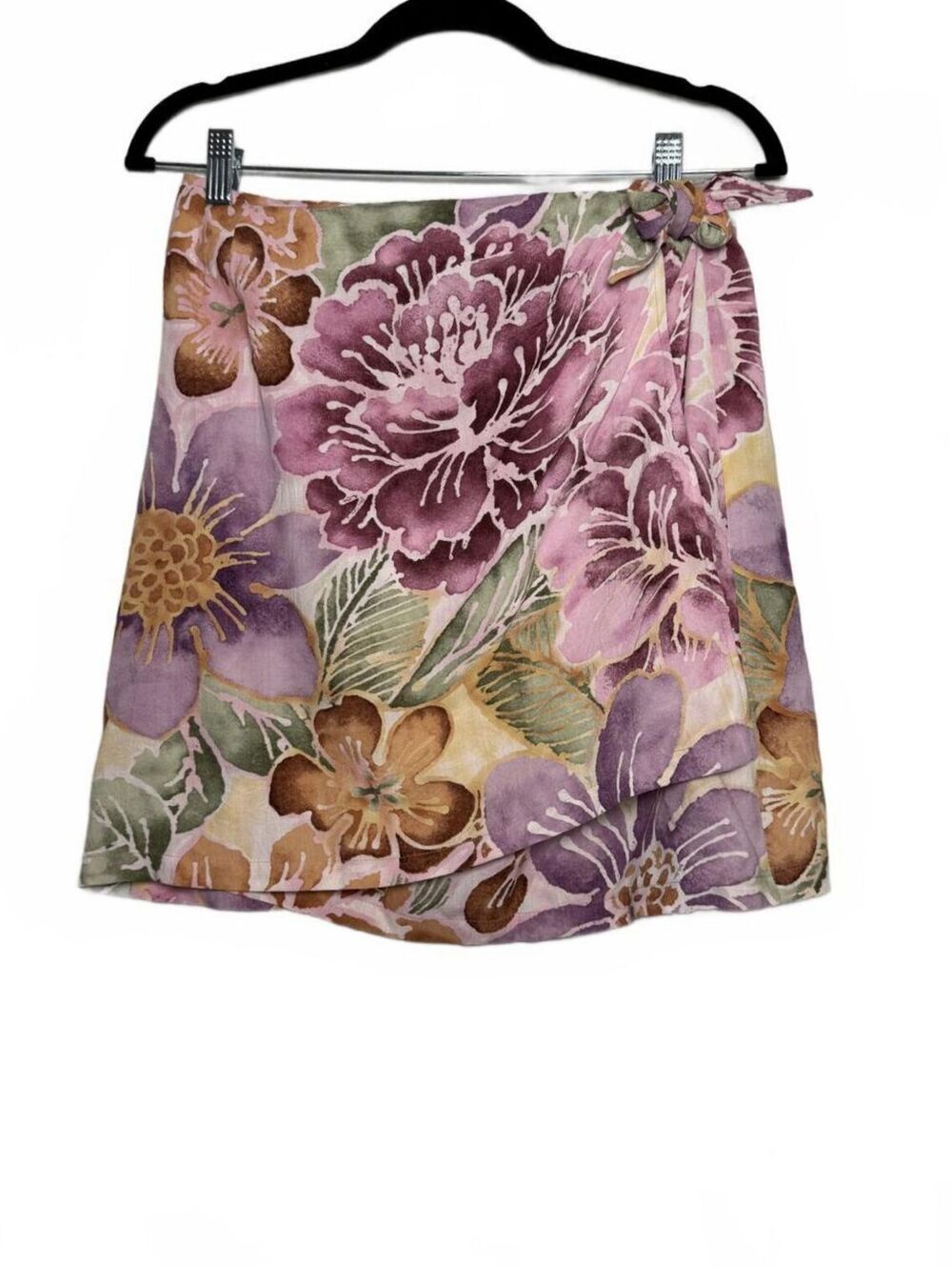 CoconutGirl‎ Mauve Floral Wrap Mini Skirt